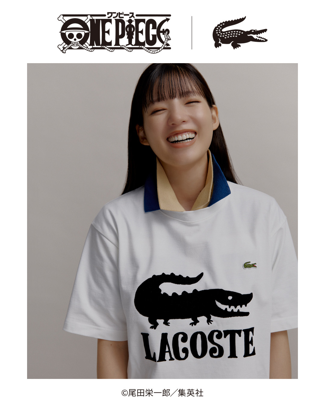 新品　タグ付き　ラコステ×ワンピース　コラボ　ポロシャツ LACOSTE x ONE PIECEマンガの扉絵から始まったスペシャル